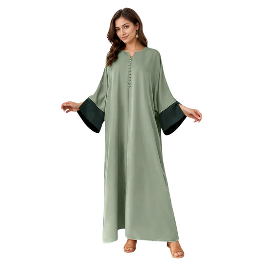 SHE zöld egyszerű kaftán