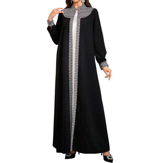 SHE fekete hímzett abaya