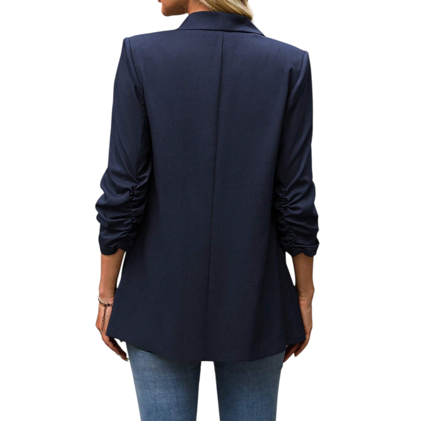 SHE sötétkék lazacgalléros blézer