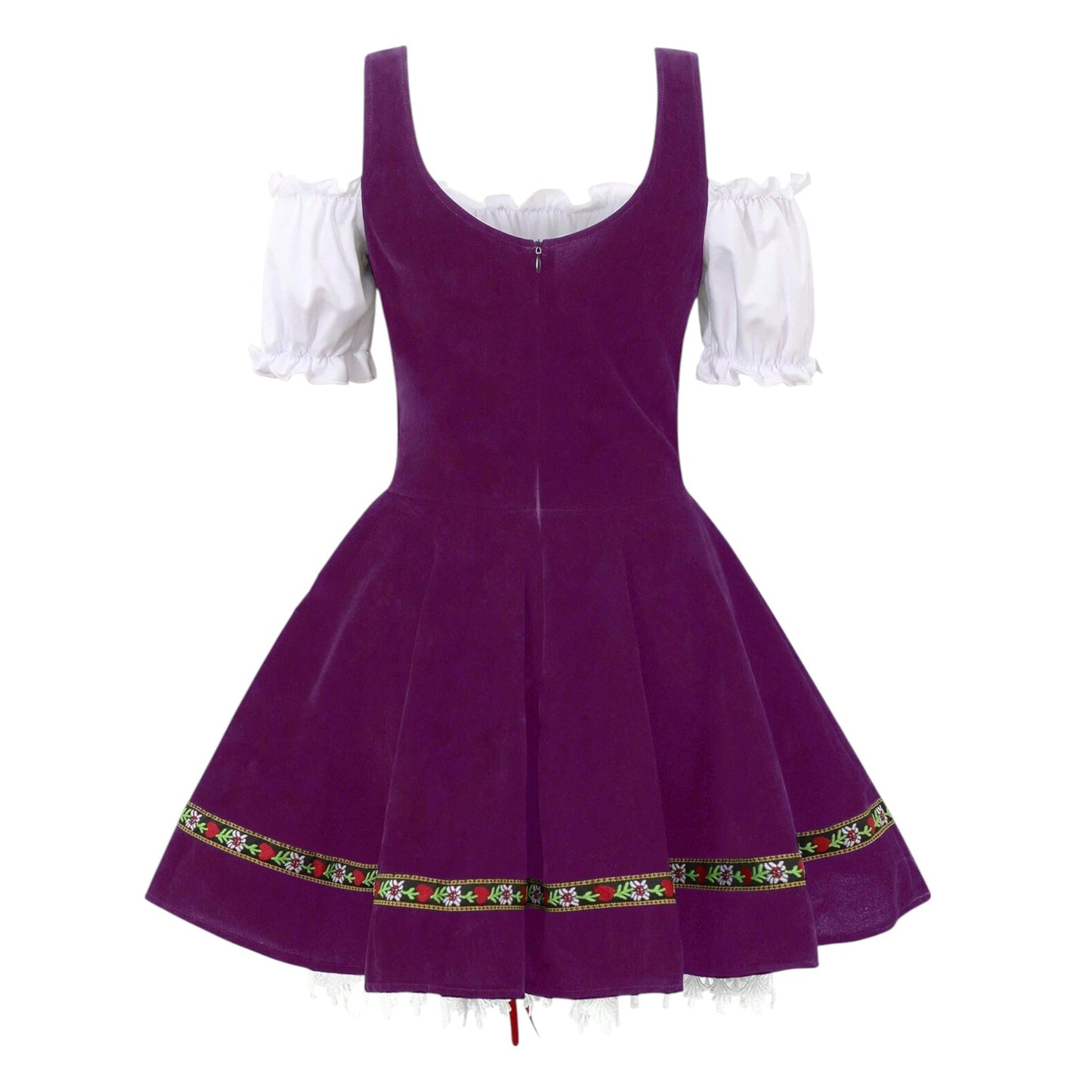 SHE lila hímzett dirndl ruha