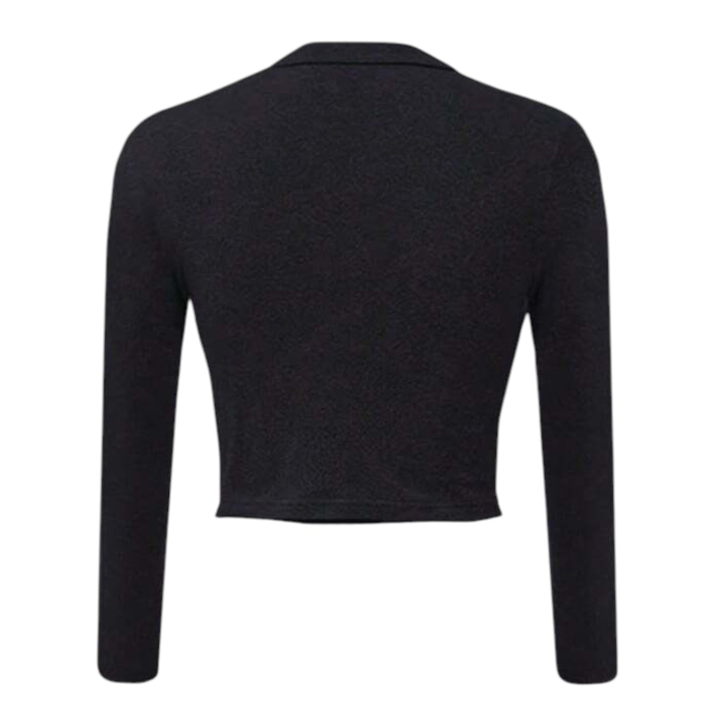 SHE fekete hosszú ujjú crop top