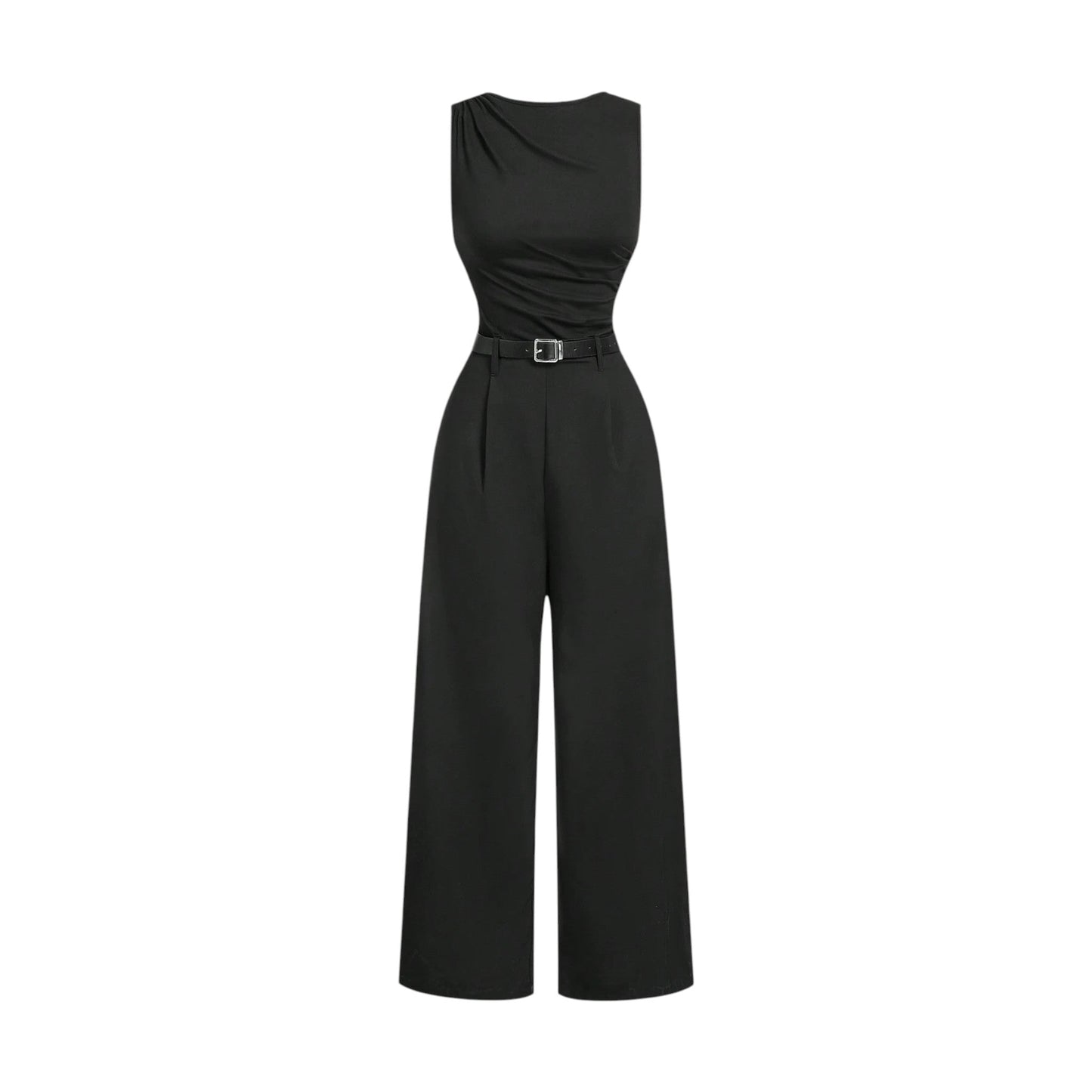SHE fekete öves jumpsuit