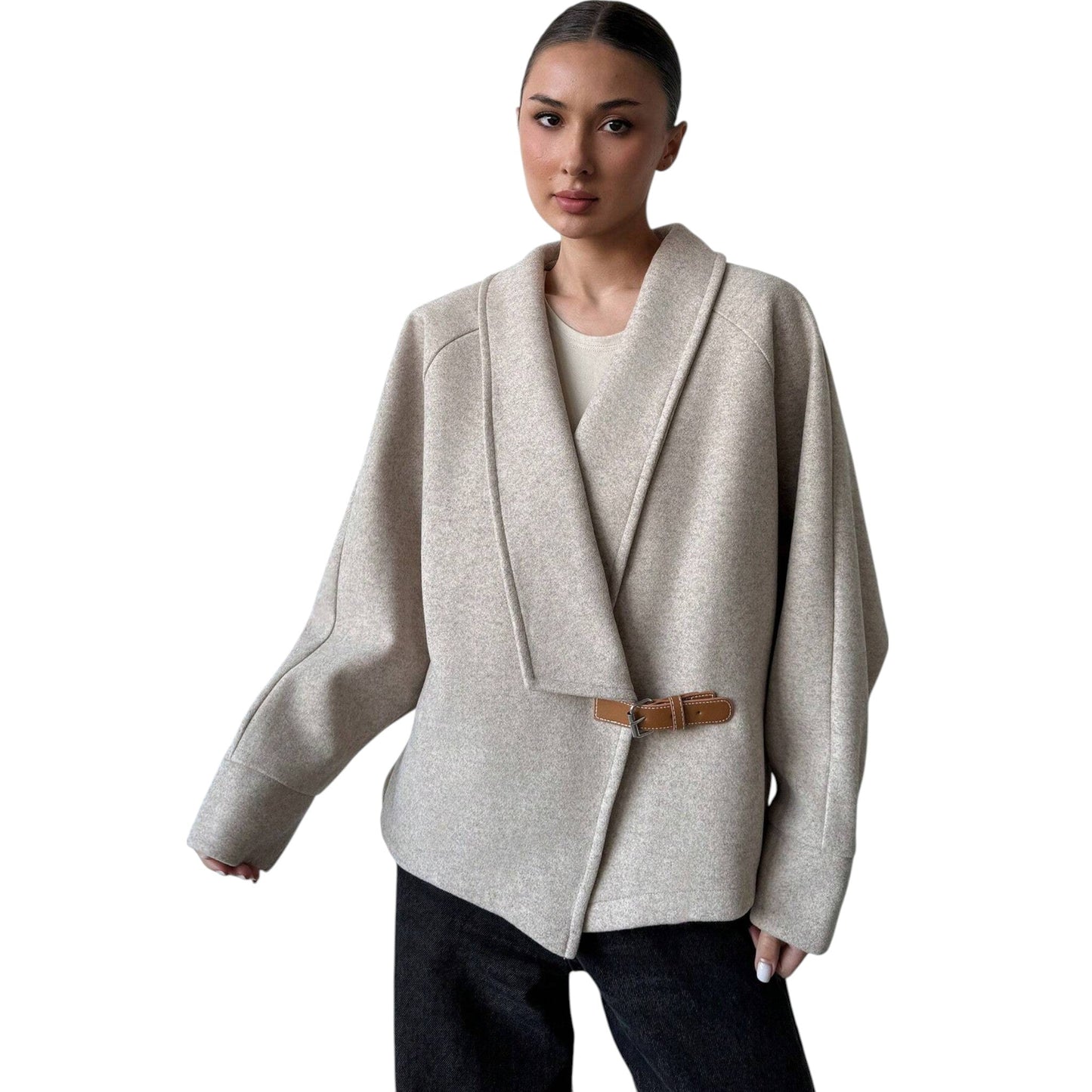 SHE bézs rövid kabát