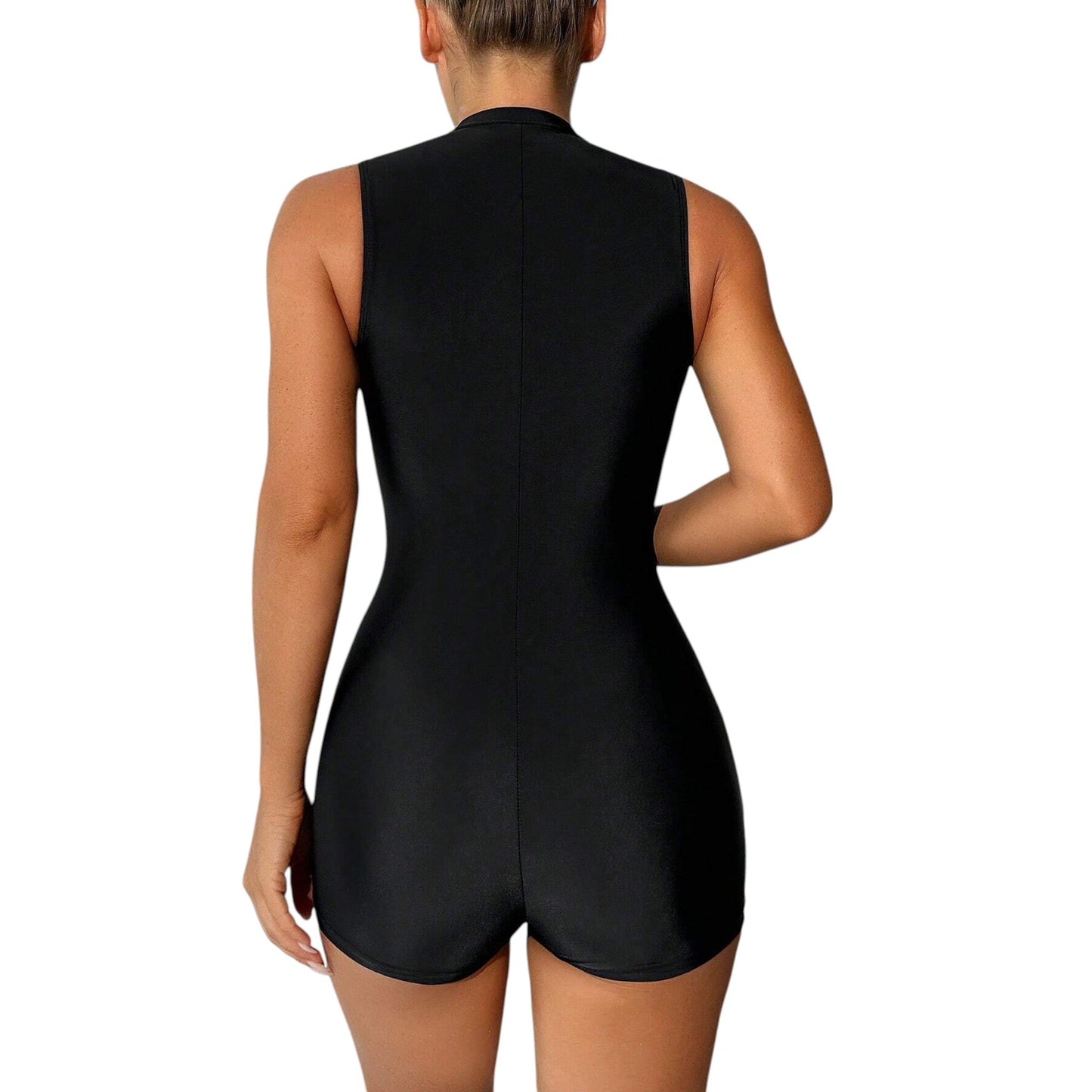 SHE fekete cipzáros fürdőruha