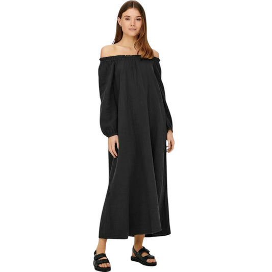 SHE fekete leengedett vállú ruha