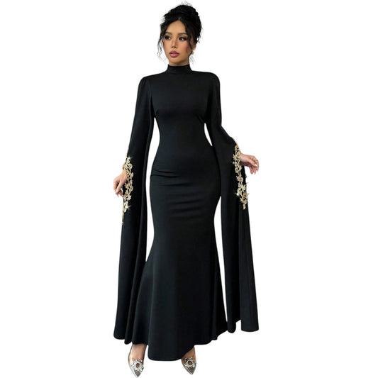 SHE fekete hosszú ujjú estélyi ruha