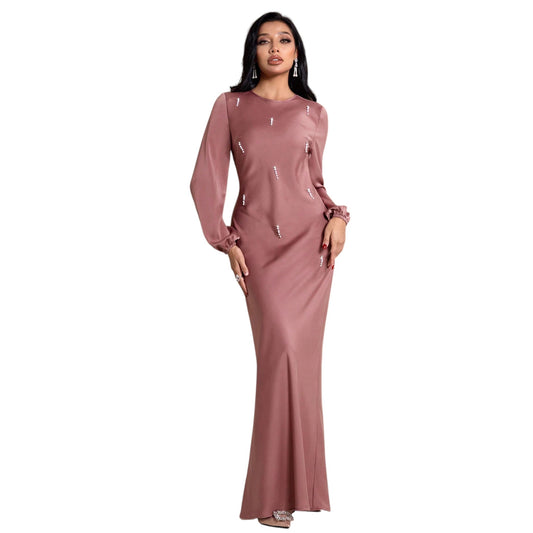 SHE rózsaszín hosszú ujjú estélyi ruha