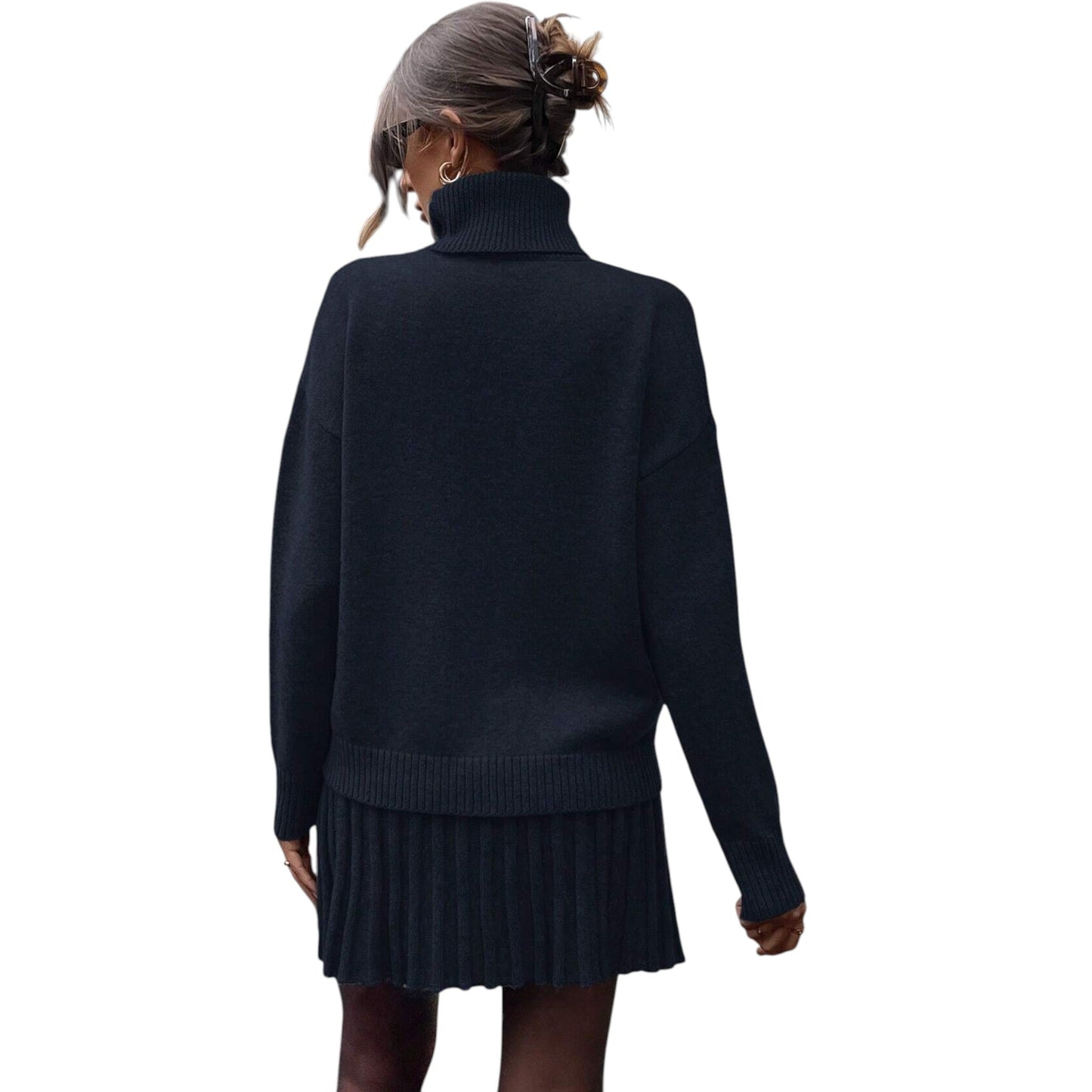 SHE sötétkék kötött szett