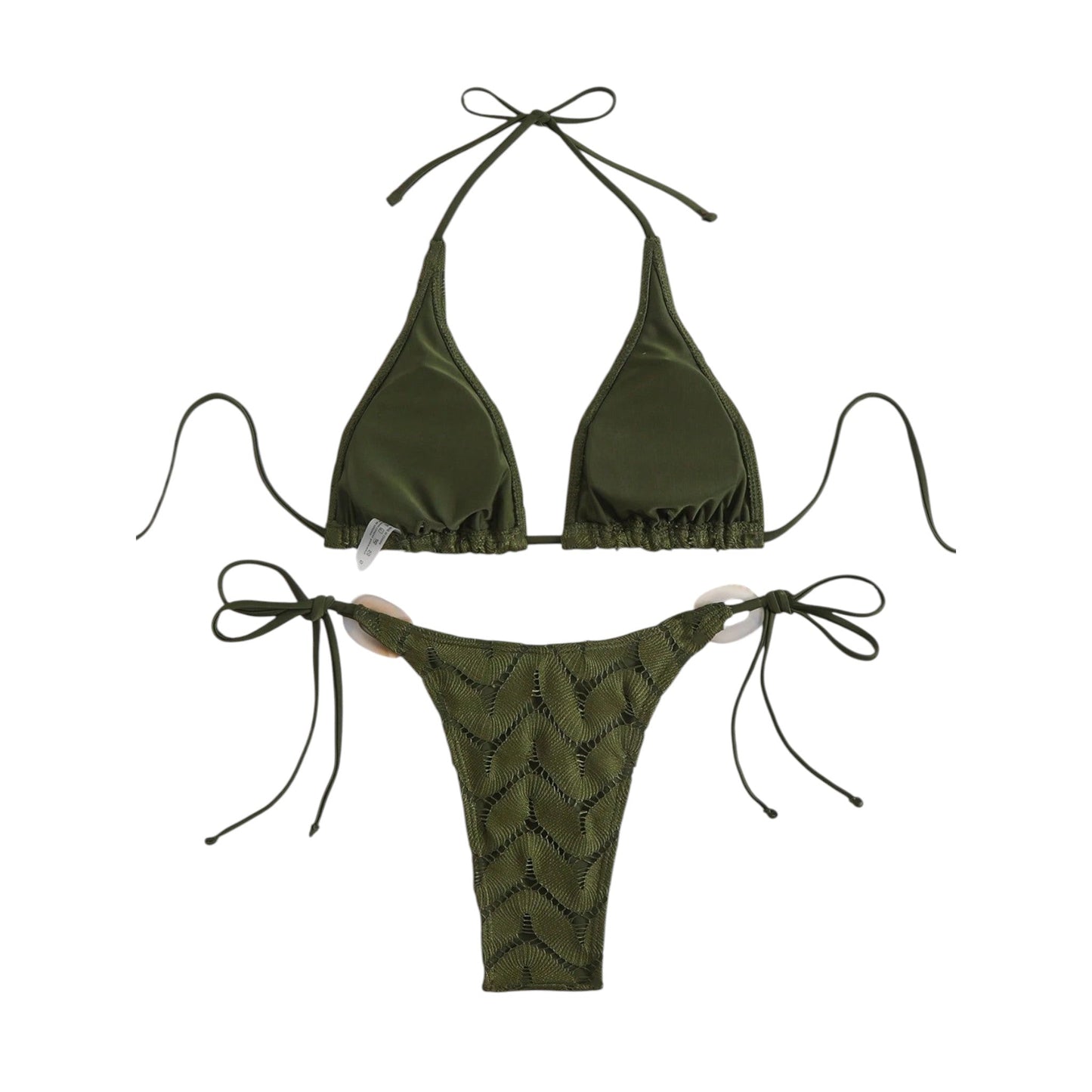 SHE zöld horgolt bikini