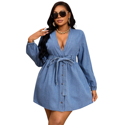 SHE kék farmer mini ruha