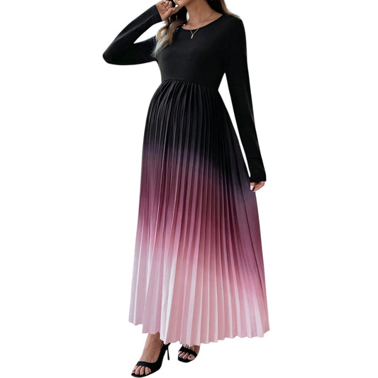 SHE fekete ombre maxi ruha