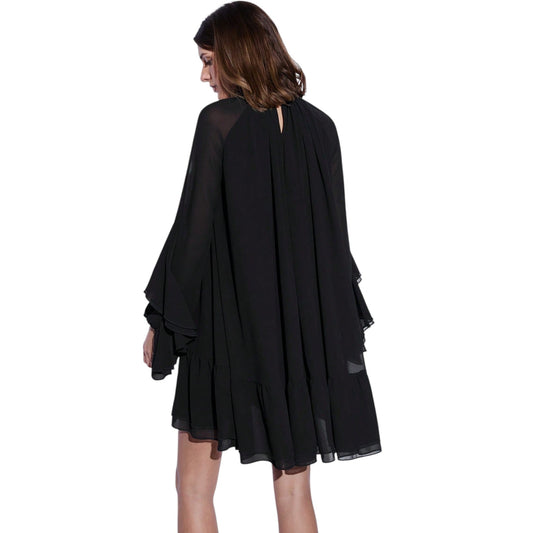 SHE fekete sifon mini ruha