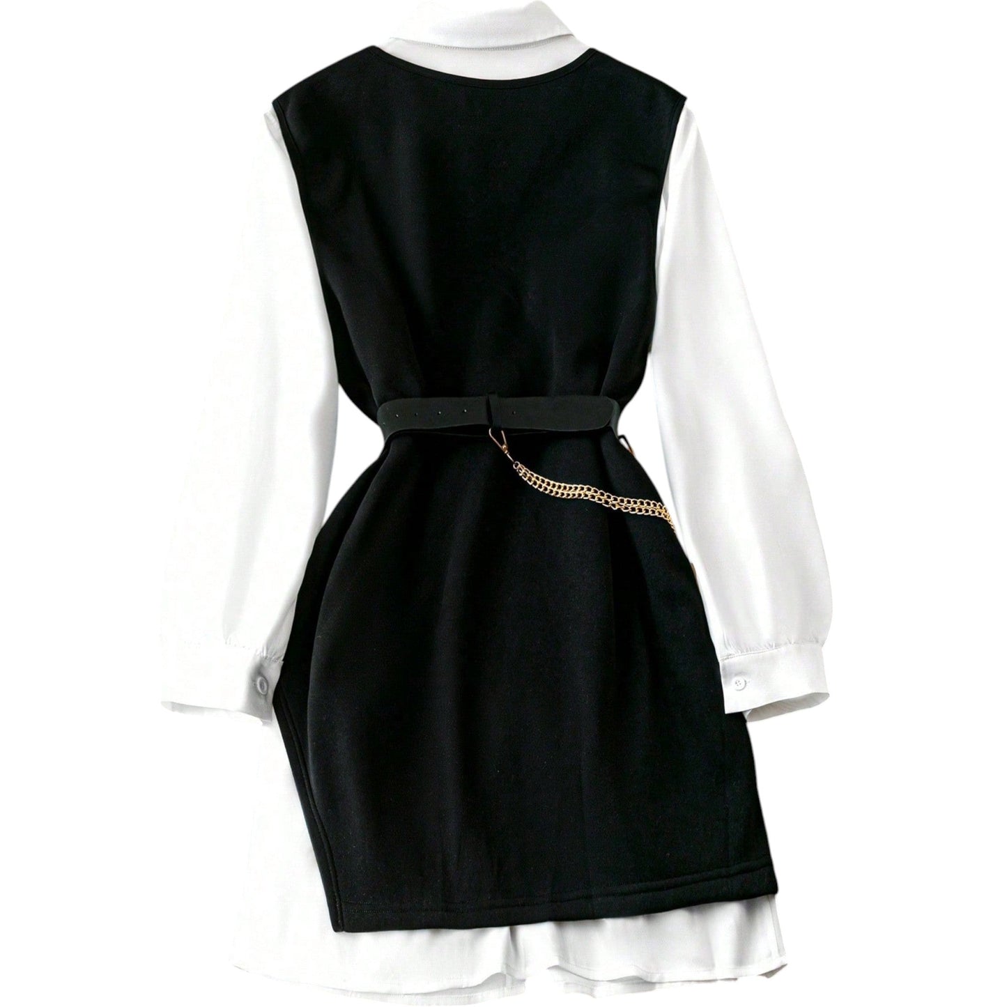 SHE fekete-fehér kétrészes ruha szett