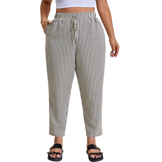 SHE csíkos laza nadrág