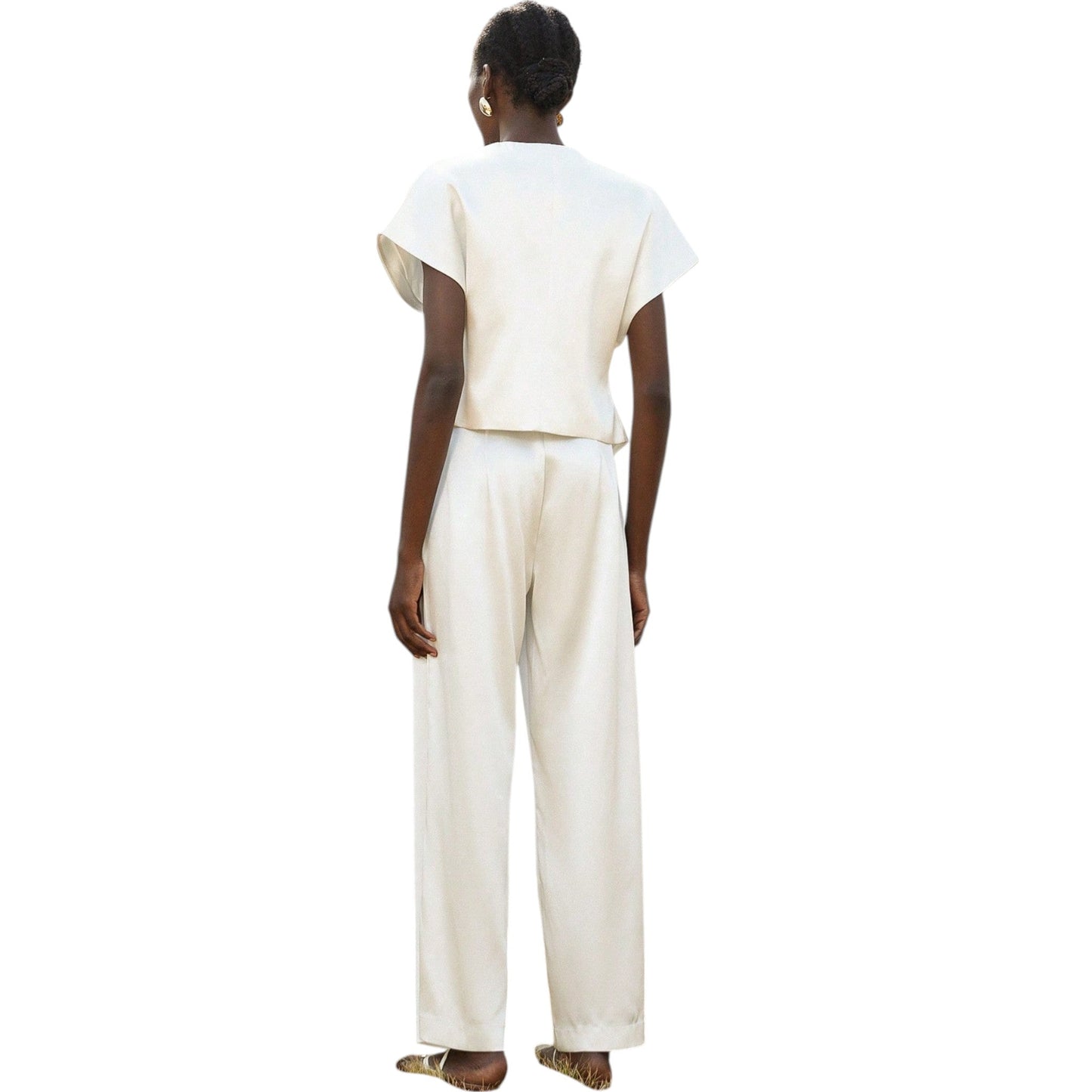 SHE fehér blúz és nadrág szett