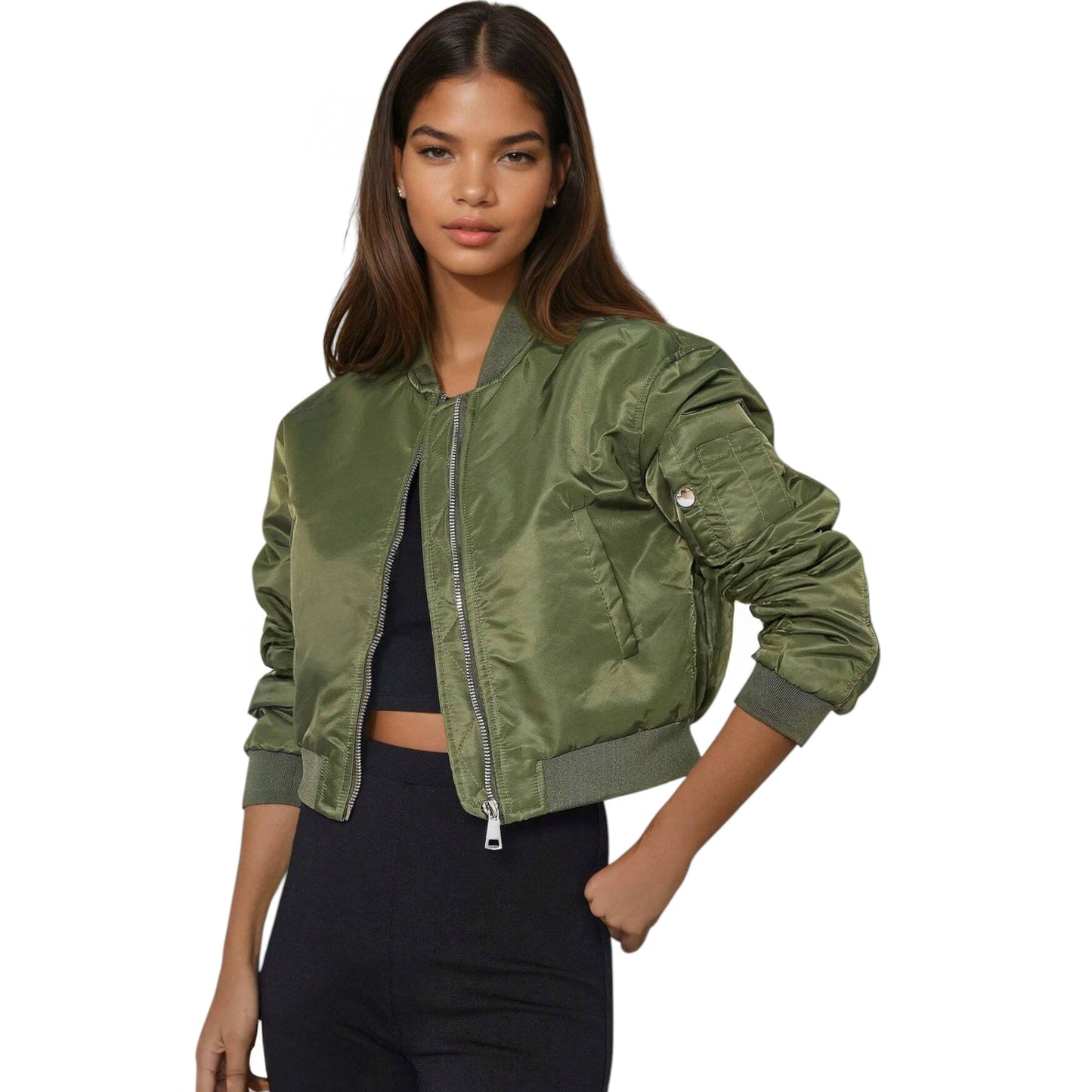 SHE zöld bomber dzseki