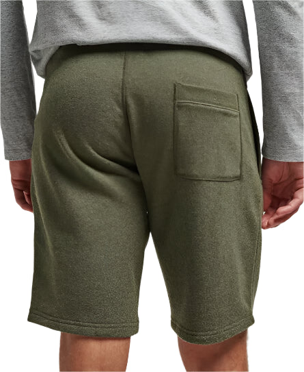 SUPERDRY olívazöld melírozott melegítő rövidnadrág