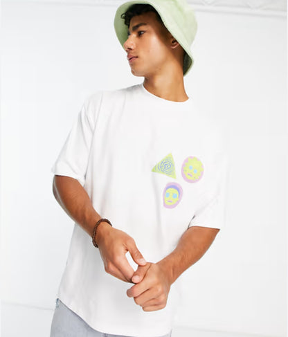 PULL&BEAR fehér póló Rick and Morty mintával