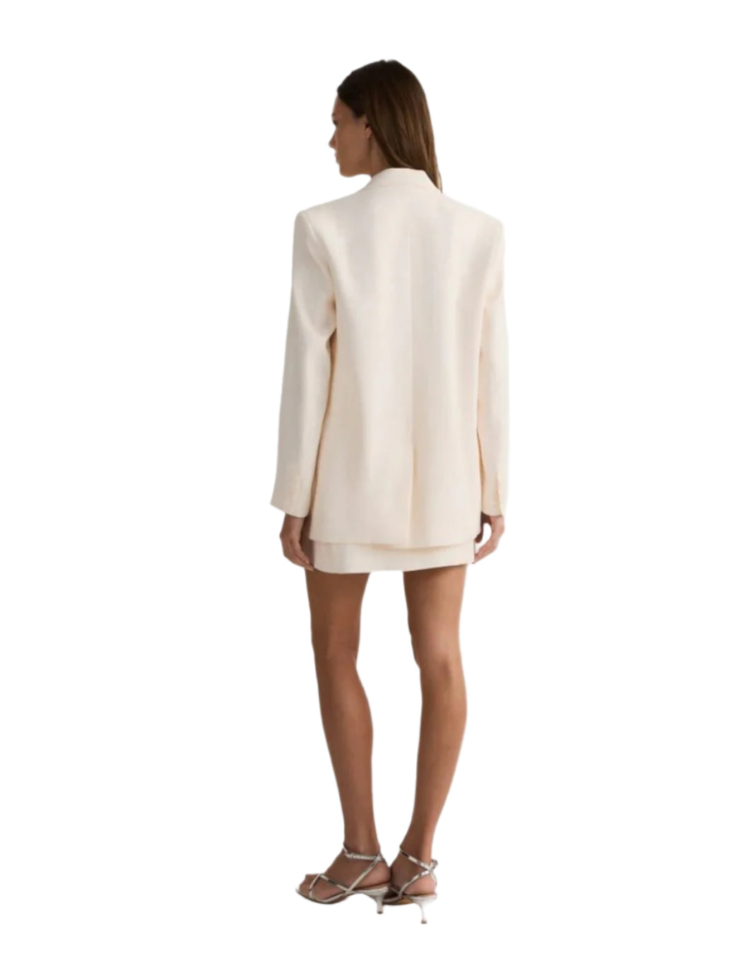 RESERVED ekrü oversized blézer