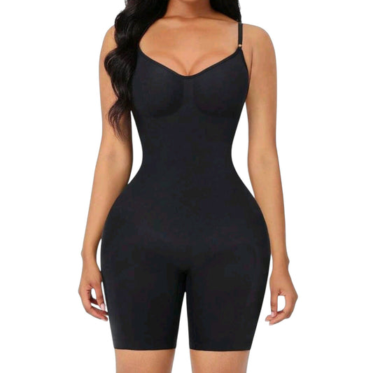 SHE fekete slim fit alakformáló body