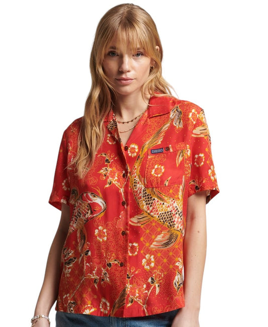 SUPERDRY piros rövid ujjú ing