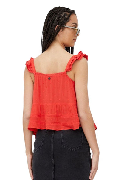SUPERDRY piros megkötős pántú top