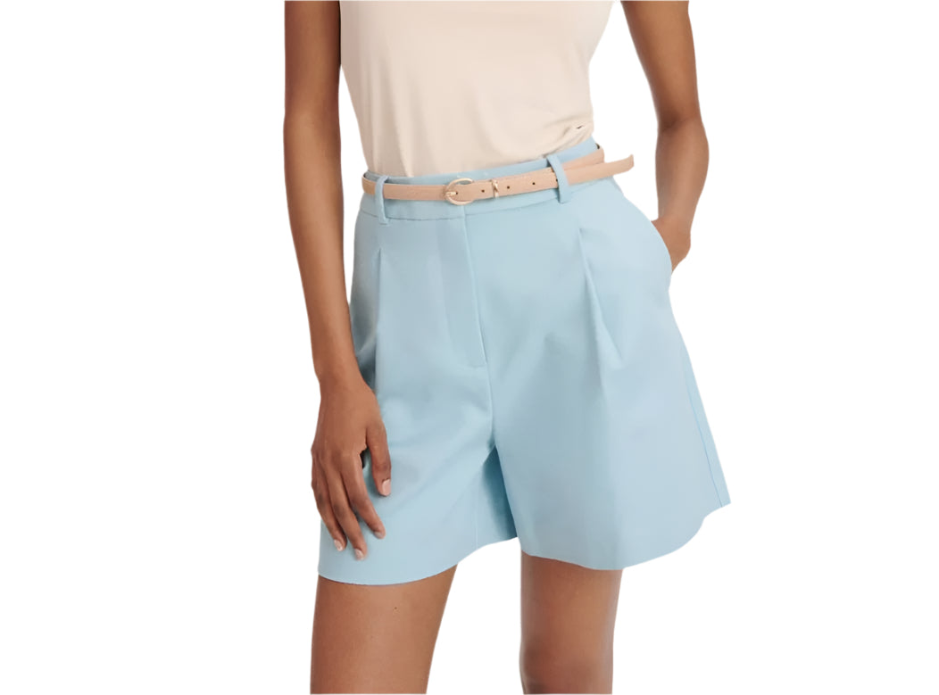RESERVED világoskék elegáns short övvel