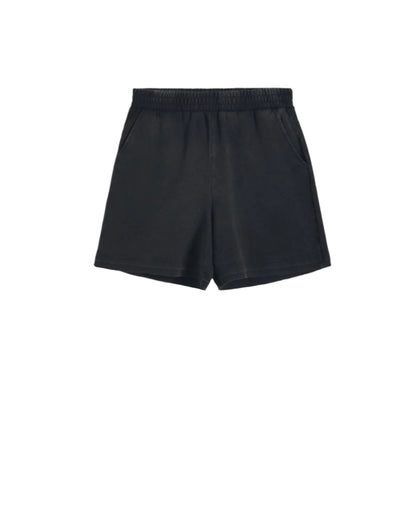 RESERVED fekete laza pamut short