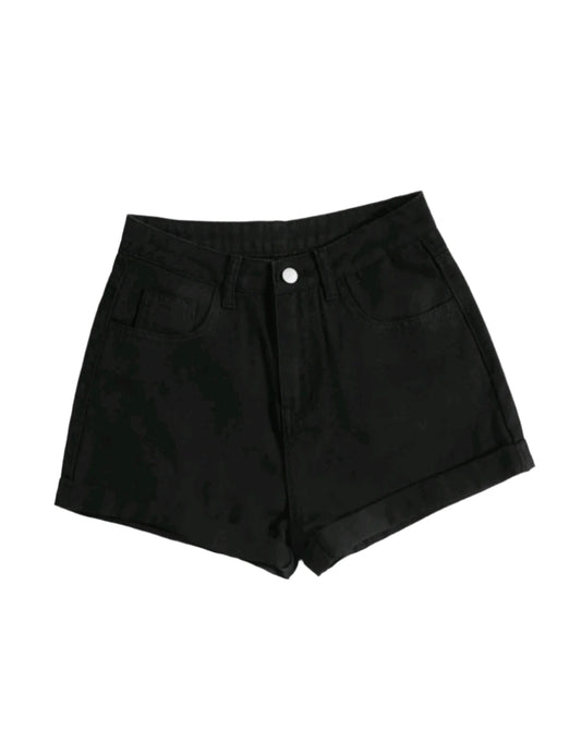 SHE fekete hajtott farmer short