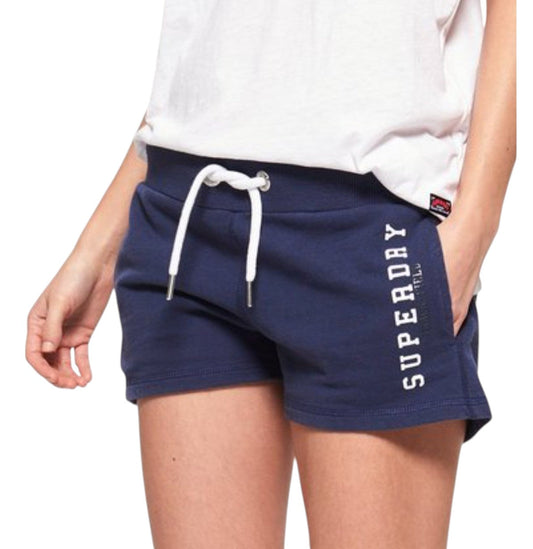 SUPERDRY sötétkék melegítő rövidnadrág