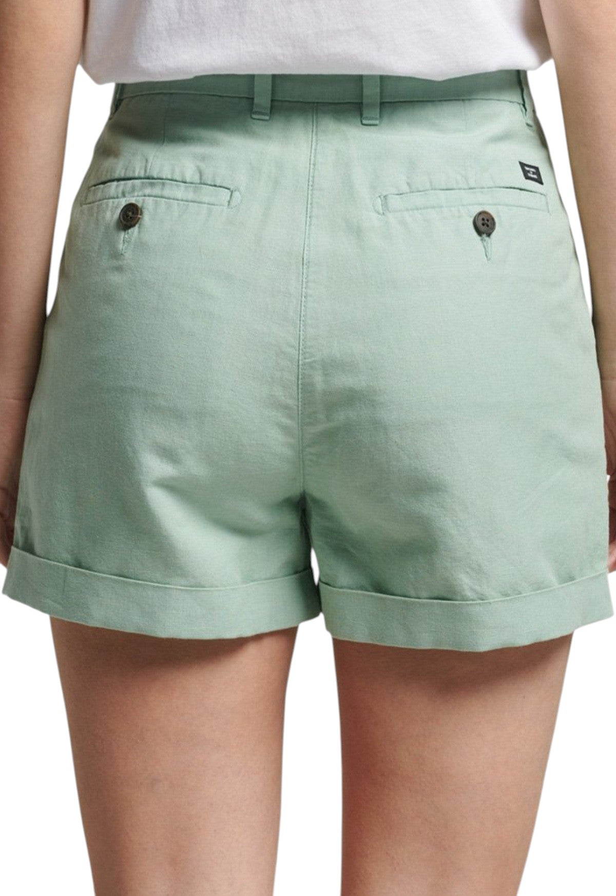 SUPERDRY mentazöld felhajtott szárú rövidnadrág