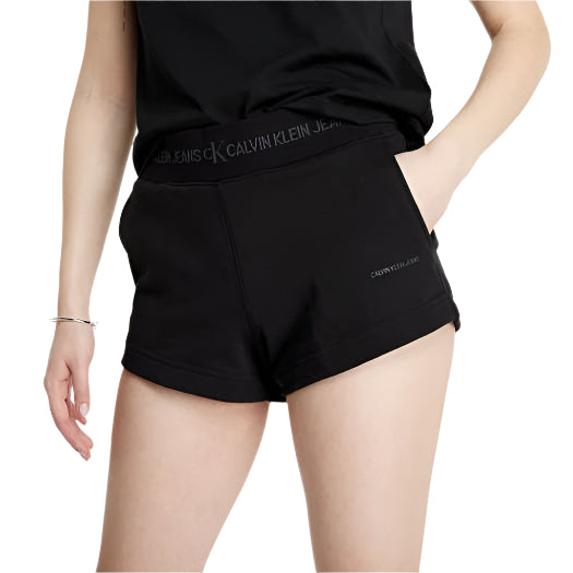 CALVIN KLEIN fekete női pamut short logós derékpánttal