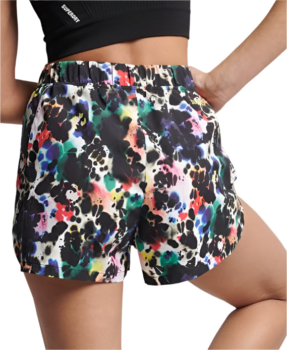 SUPERDRY többszínű mintás női futóshort