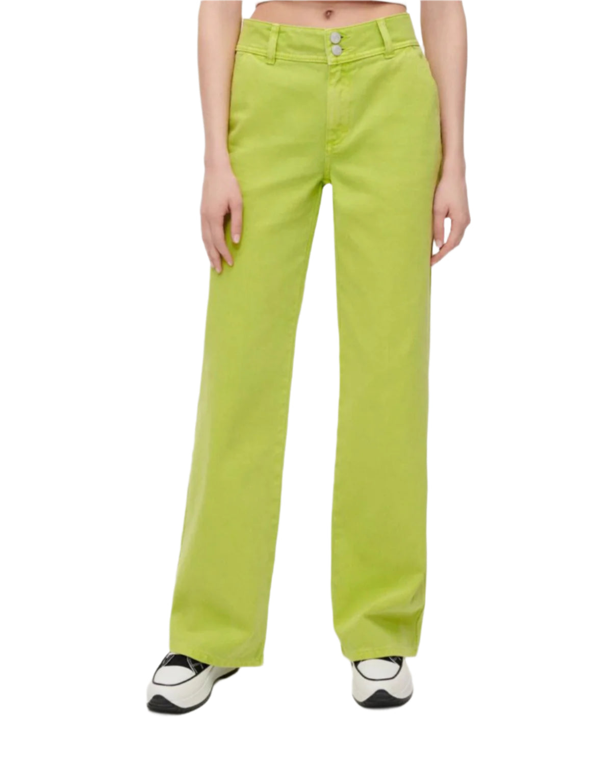 HOUSE BRAND limezöld bő szárú nadrág