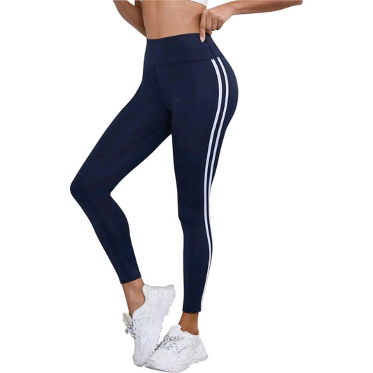 SHE kék oldalt csíkos leggings