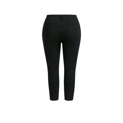 SHE fekete magas derekú skinny farmer