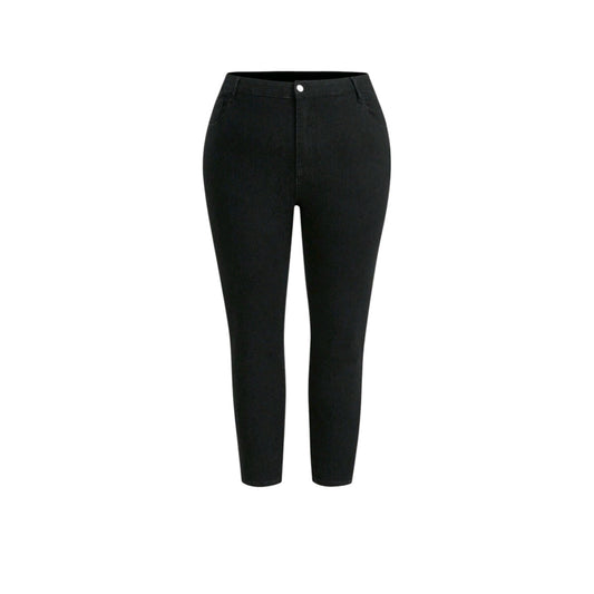 SHE fekete magas derekú skinny farmer