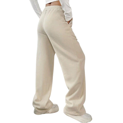 SHE bézs wide leg melegítő nadrág