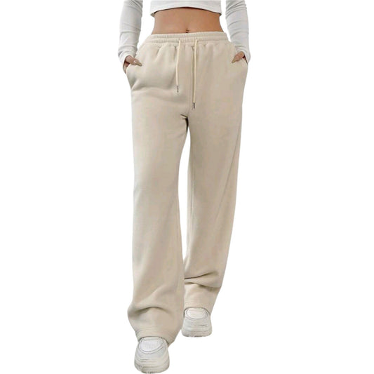 SHE bézs wide leg melegítő nadrág