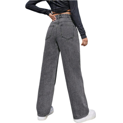 SHE szürke wide leg farmer nadrág
