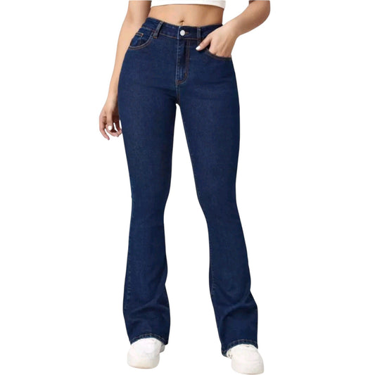 SHE sötétkék trapéz farmer