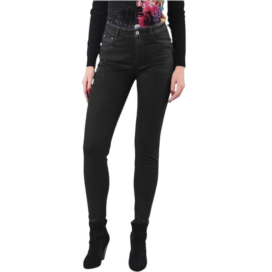 DESIGUAL fekete slim fit farmer nadrág
