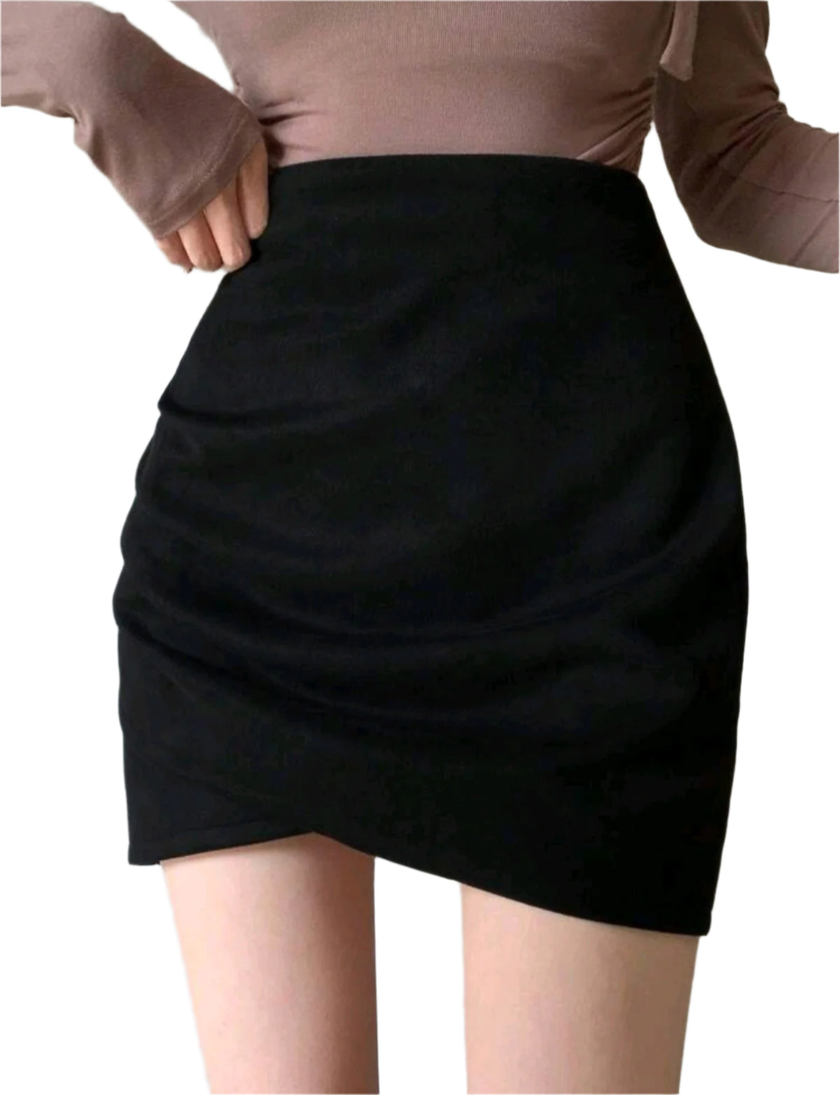 SHE fekete elegáns miniszoknya