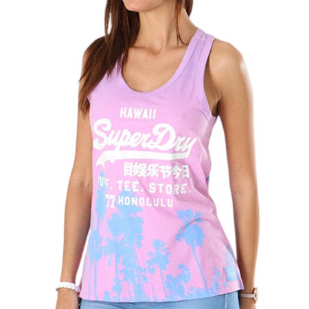 SUPERDRY rózsaszín pálmafás Hawaii trikó