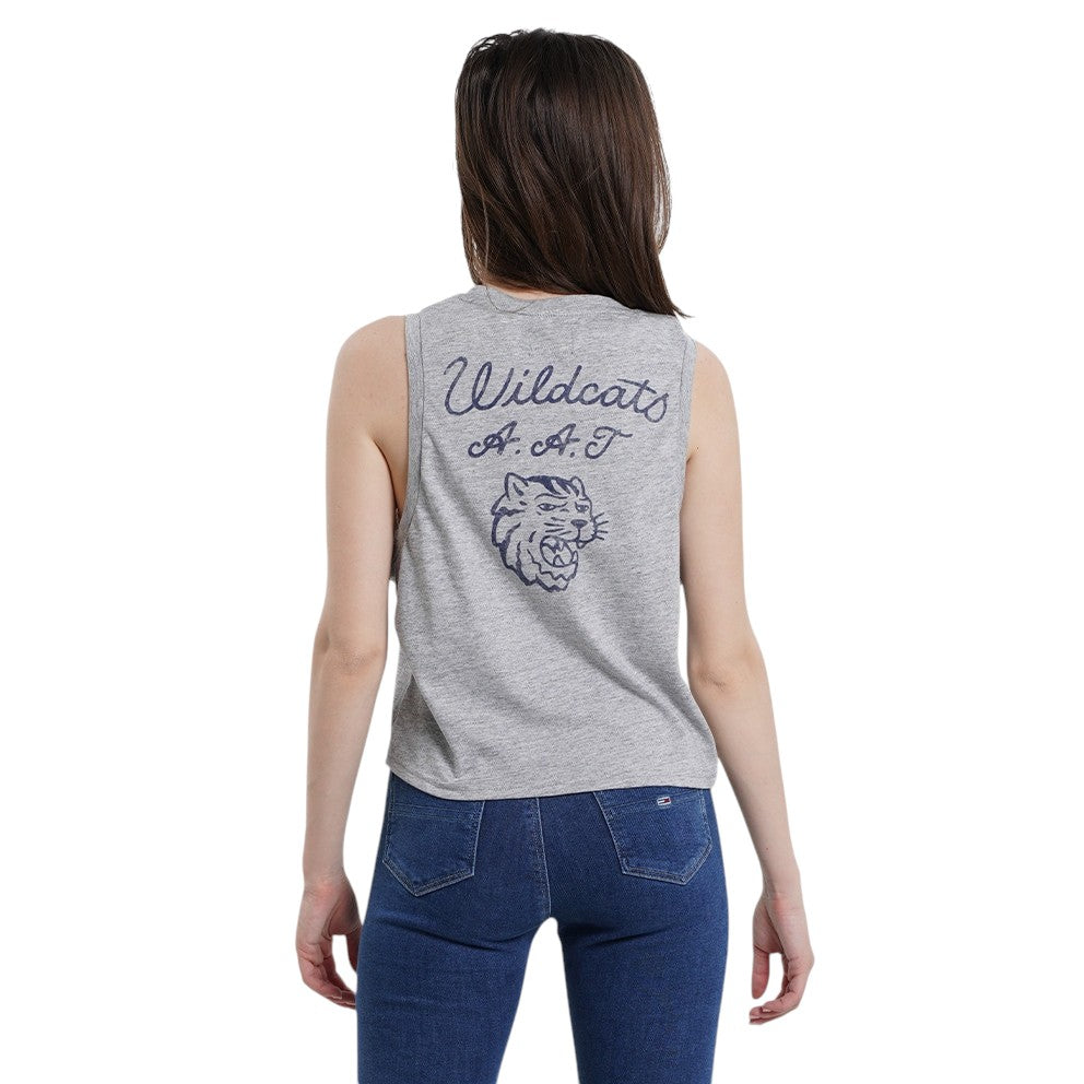 SUPERDRY szürke crop top trikó