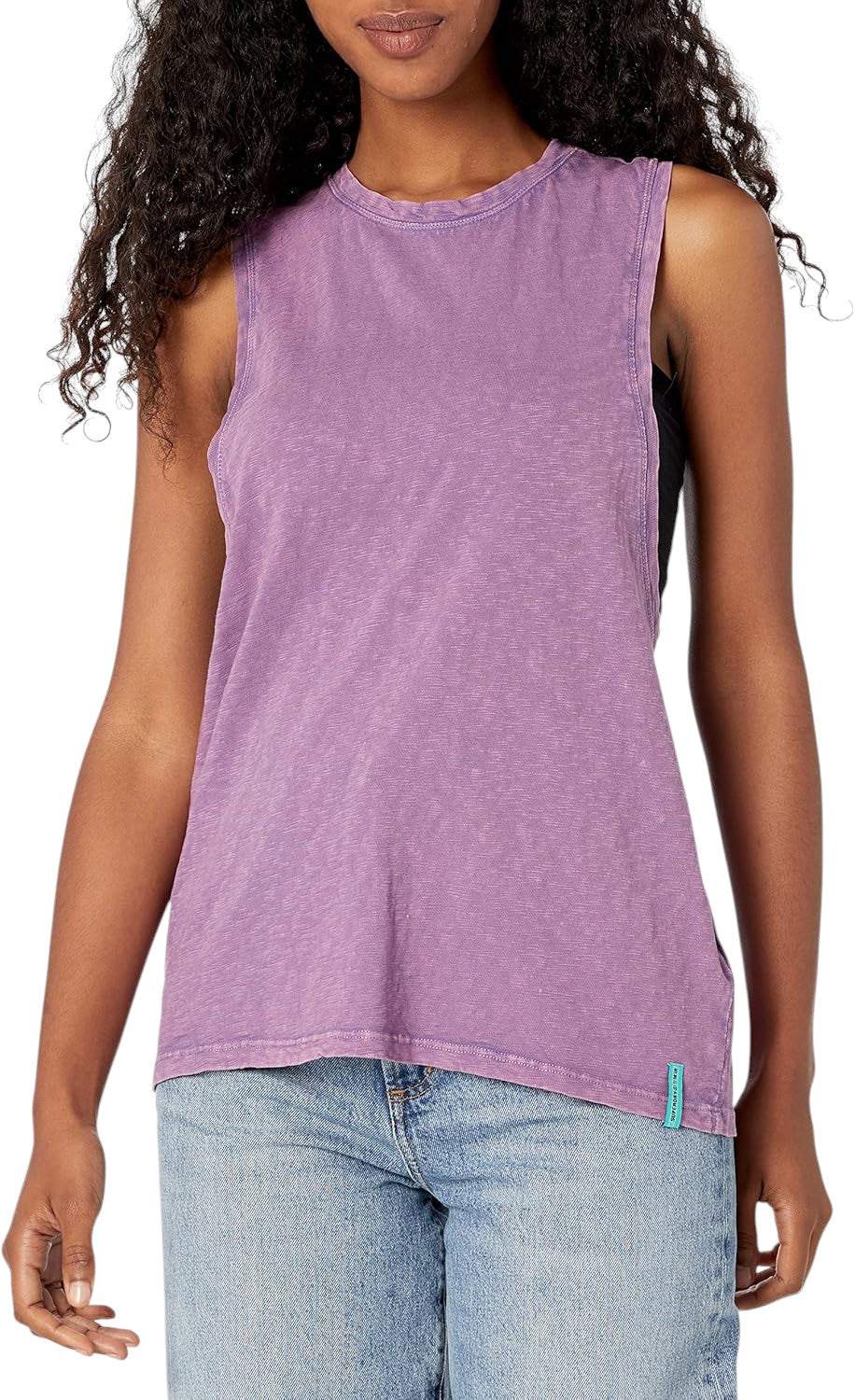 SUPERDRY lila koptatott laza trikó