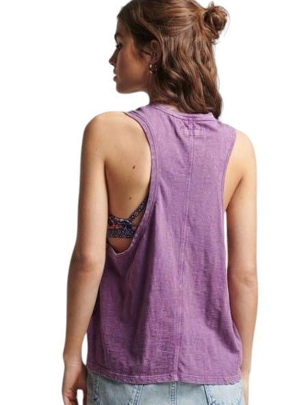 SUPERDRY lila koptatott laza trikó