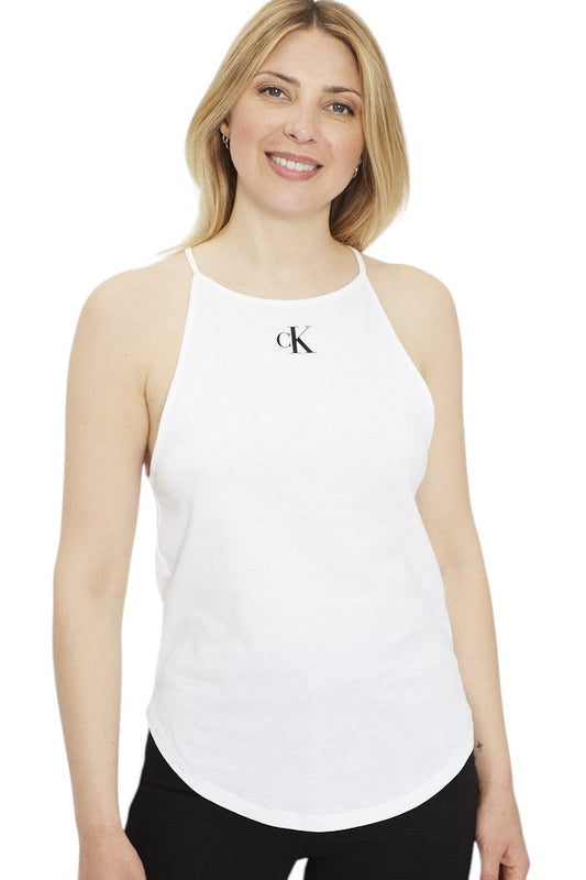 CALVIN KLEIN fehér halter nyakú atléta