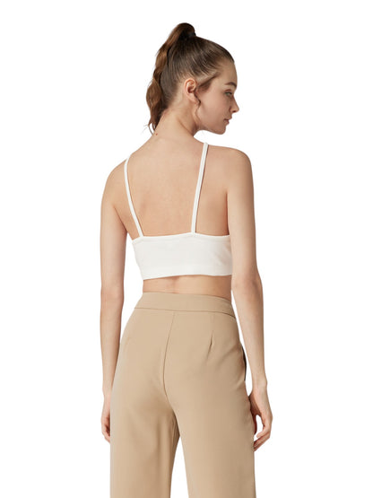 CALVIN KLEIN fehér halter nyakú crop top