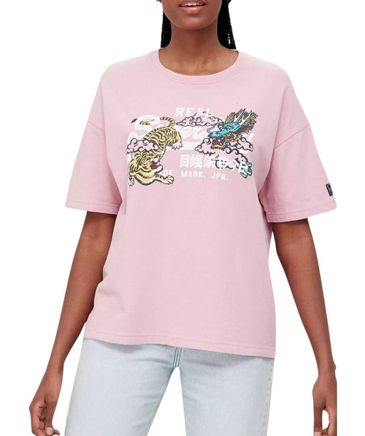 SUPERDRY rózsaszín oversized póló